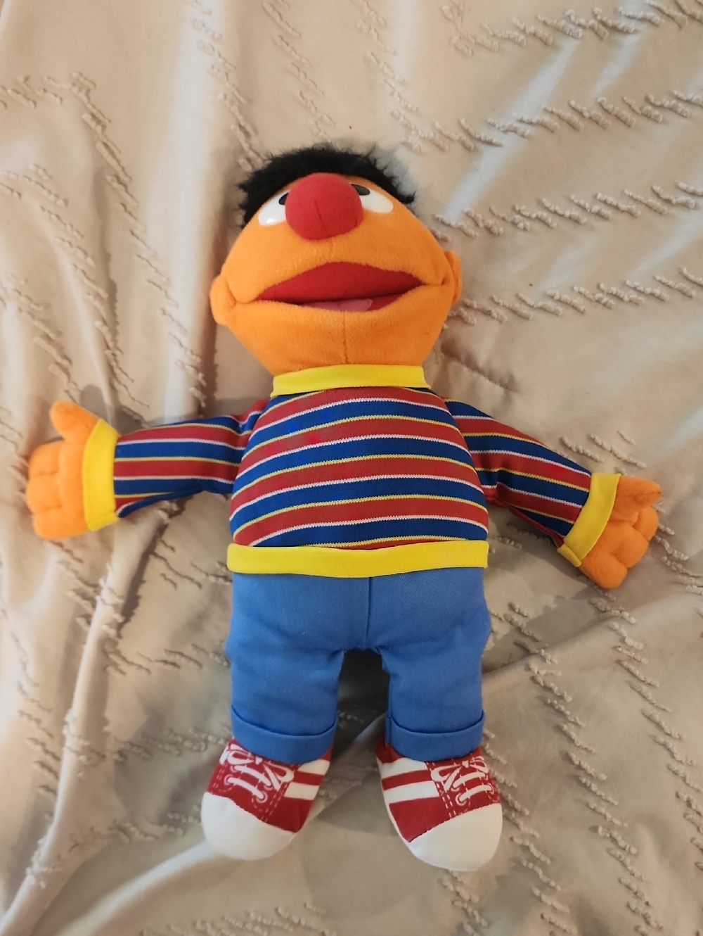 Sesame Street Ernie Plush Toy - Orange Striped Shirt